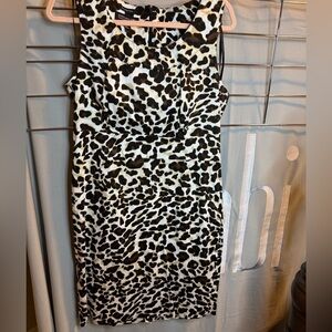 Jones New York Black and White Midi Sheath Dress